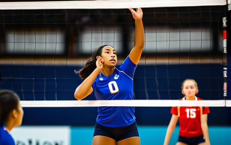 배구 유니폼 색상 선택 팁 - Prompt 1: Dynamic Volleyball Action - Psychology of Colors in Team Jerseys**
