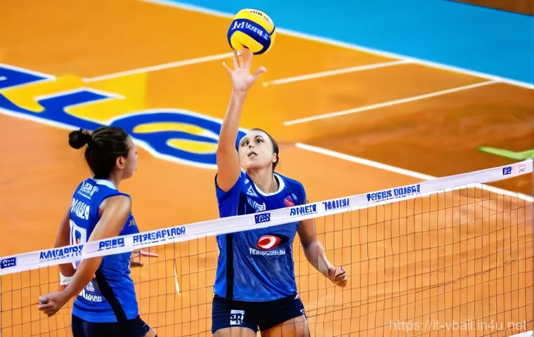 배구 해외 명문 팀 정보 - **Prompt: Itas Trentino Men's Volleyball Championship Celebration**
    A dynamic, high-angle shot c...