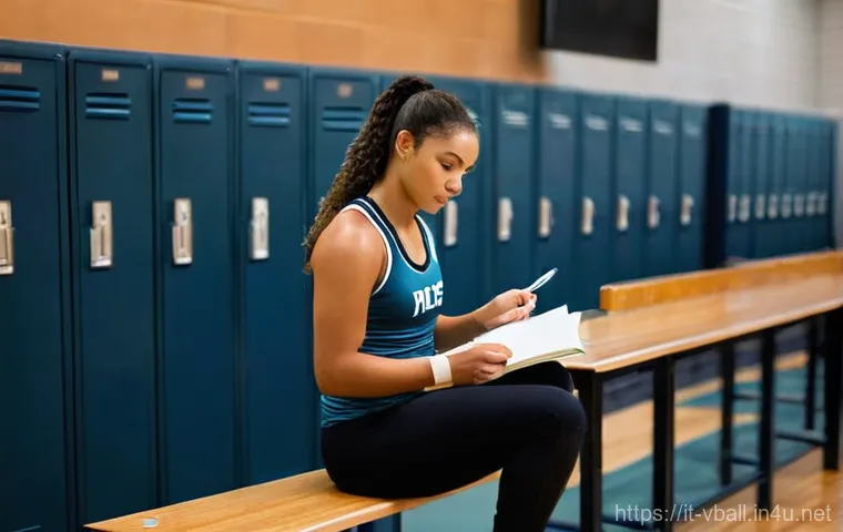 배구 경기에서의 개인 목표 설정 - **Prompt 1: Focused Reflection and Visualization**
"A young female volleyball player, of diverse... 배구 경기에서의 개인 목표 설정 - **Prompt 1: Focused Reflection and Visualization**
"A young female volleyball player, of diverse...