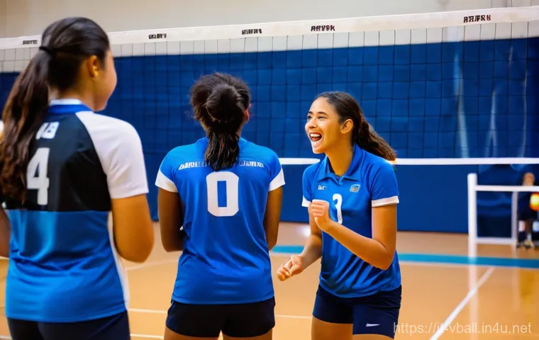배구 초보자가 주의해야 할 점 - "A young female volleyball player, approximately 16-18 years old, demonstrating perfect posture and ...