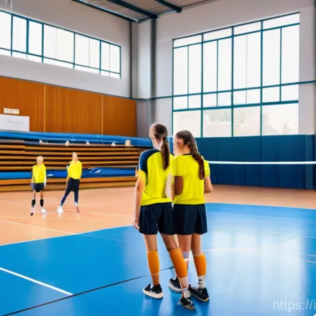 배구 클럽 회원 가입 - **Image Prompt:** A diverse group of adult and teenage volleyball players (minimum 15 years old) are...