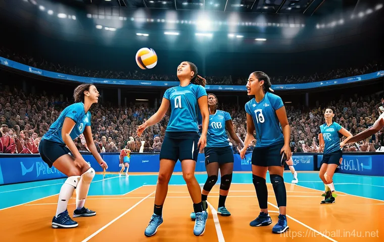 배구 규칙 변경 역사 - A dynamic and intense indoor volleyball match capturing the essence of the Rally Point System. Playe...