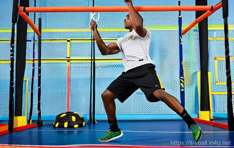 배구 훈련 기구 DIY - Prompt 1: Dynamic Jump Training with DIY Gear**