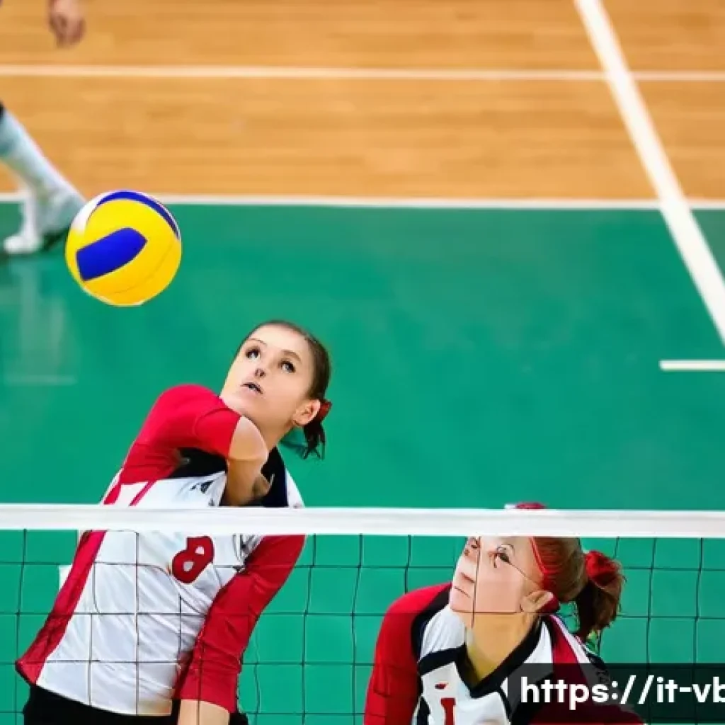 배구 경기 중 팀 구성 방법 - **Volleyball Team Synergy in Action:** A vibrant, dynamic shot capturing a pivotal moment in a compe...