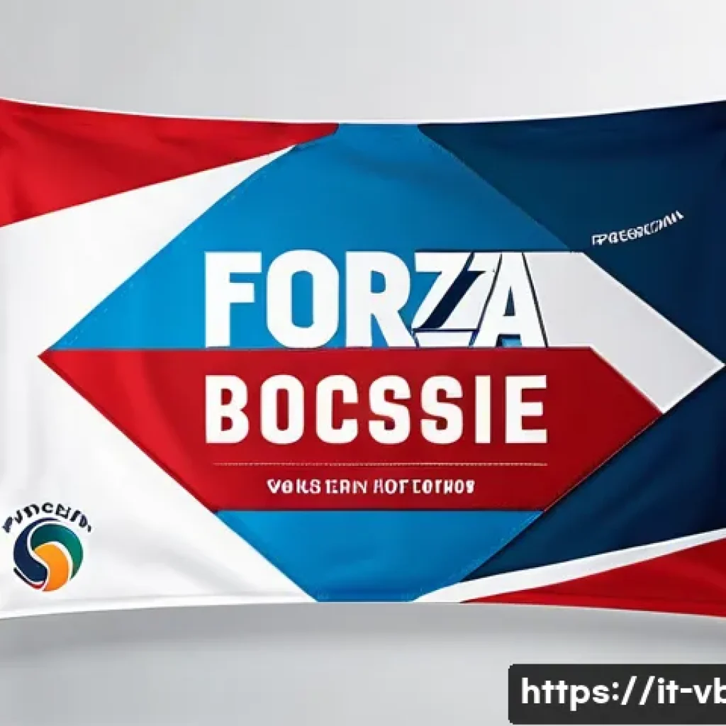 배구 배너 제작 팁 - A vibrant volleyball banner design featuring a bold red and white color scheme that conveys energy a...