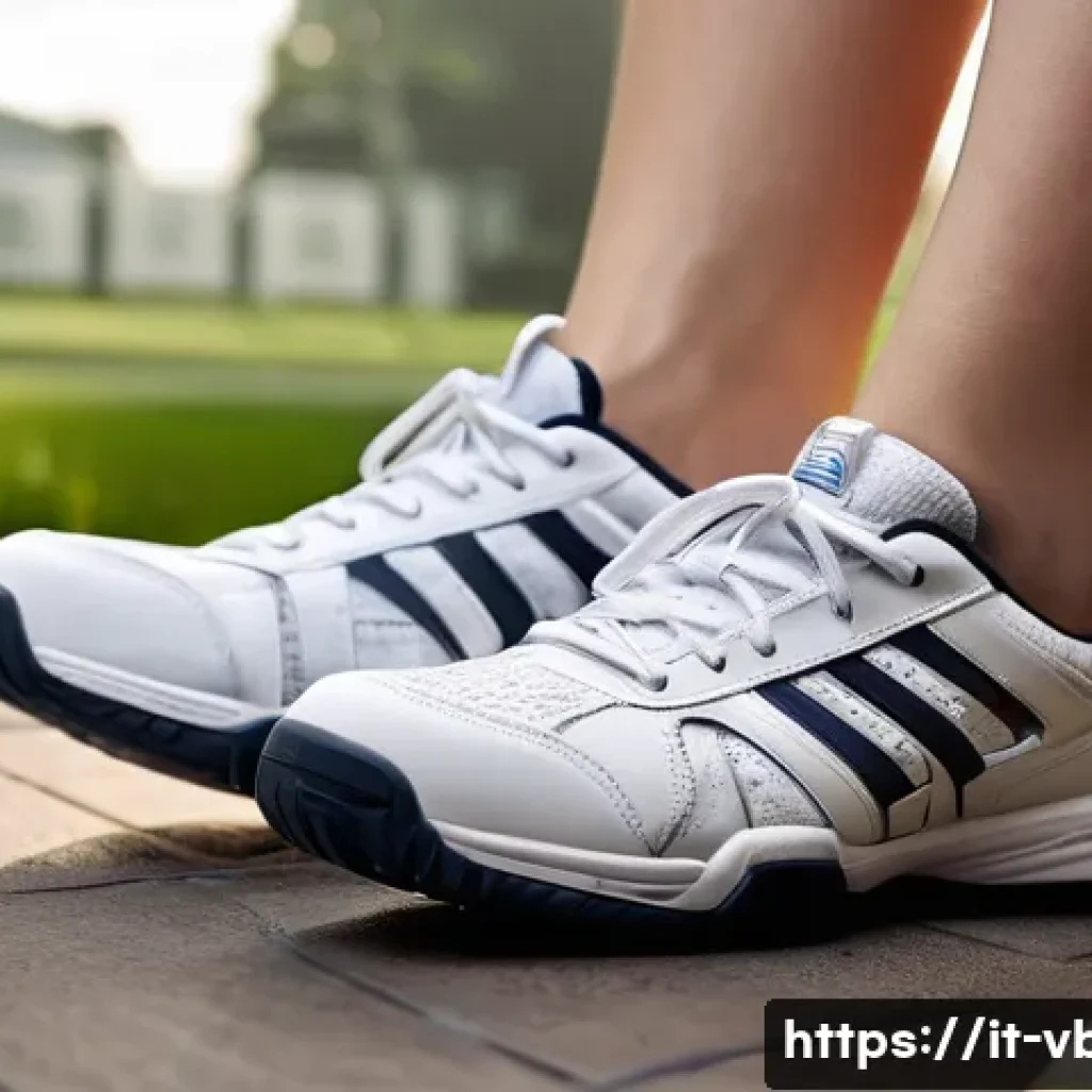 배구 장비 세척 및 관리법 - A close-up image of a pair of volleyball shoes being cleaned by hand: the shoes have a clean, white ...