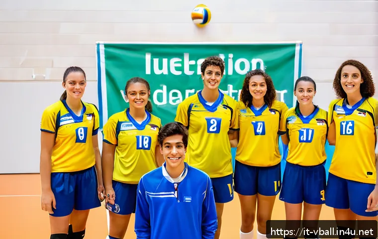 배구 유소년 대회 참가 방법 - A vibrant youth volleyball tournament registration scene set in Italy, featuring a diverse group of ...