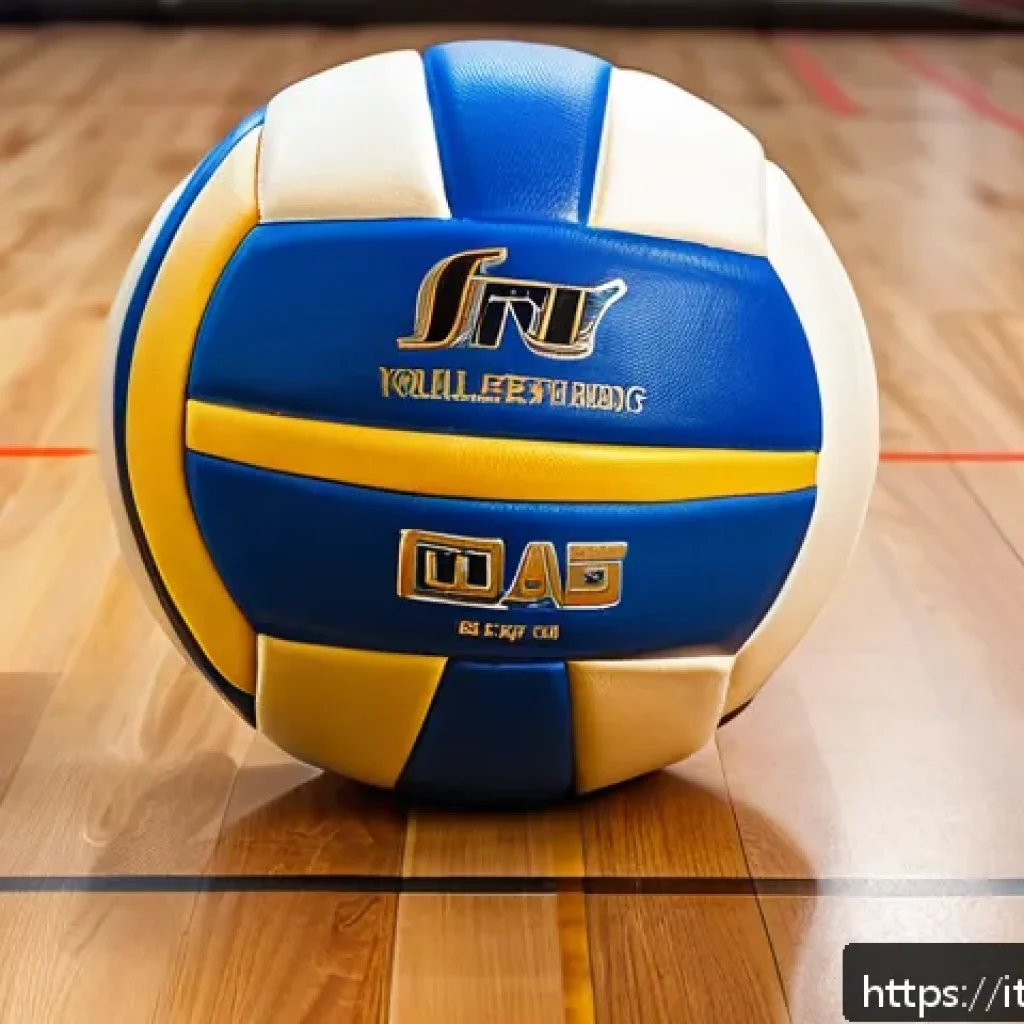 배구 용품 세일 정보 - A high-quality volleyball made of synthetic leather and premium PVC, featuring a smooth yet anti-sli...